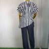 Zara Set by Mena Stitches (Black and White Stripes)