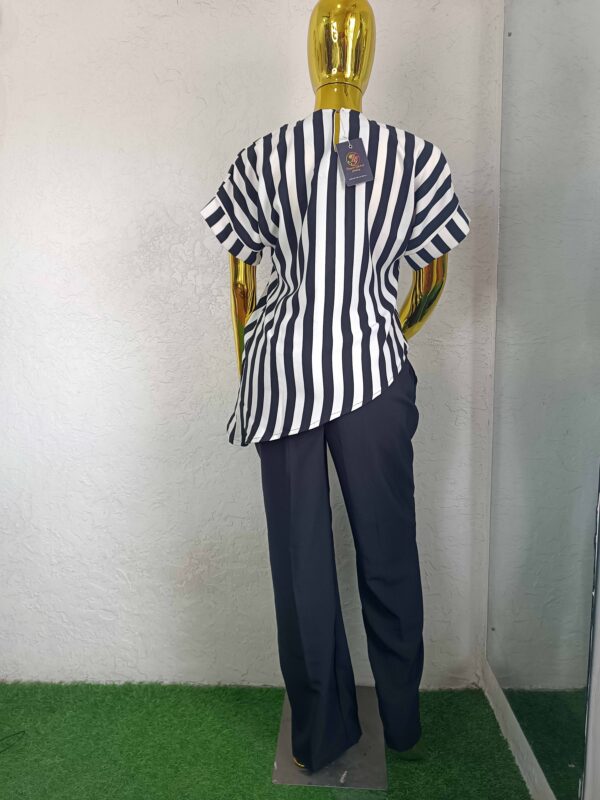 Zara Set by Mena Stitches (Black and White Stripes)