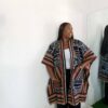 Liya Jacket by Mena Stiches (Colour, black and white combination with brown)