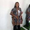 Liya Jacket by Mena Stiches (Colour, black and white combination with brown)