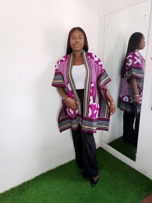 Liya Jacket by Mena Stiches (pink and white mixed combination)