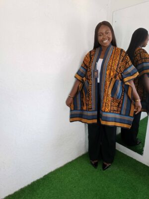 Liya Jacket by Mena Stiches (A mix of yellow, blue and black combination)