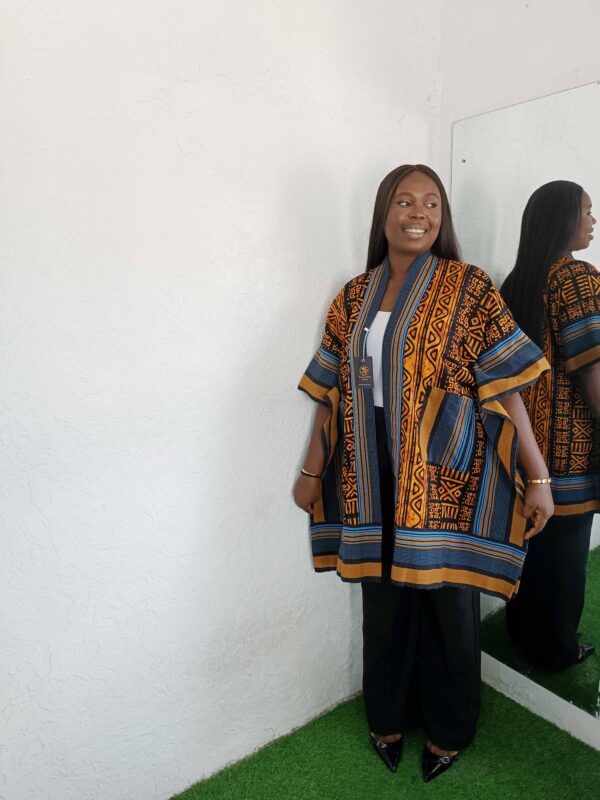 Liya Jacket by Mena Stiches (A mix of yellow, blue and black combination)