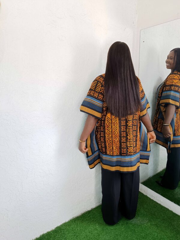Liya Jacket by Mena Stiches (A mix of yellow, blue and black combination)