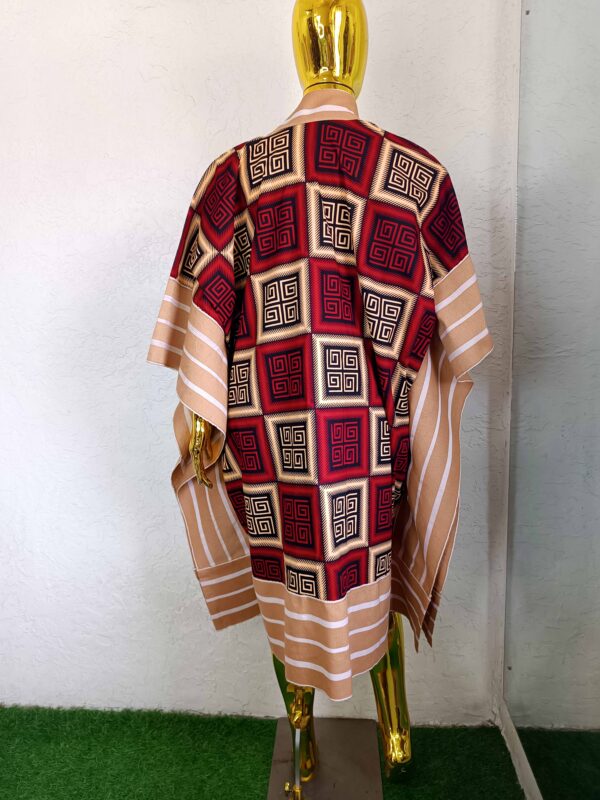 Liya Ankara Jacket (black and white combination with brown)
