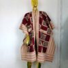 Liya Ankara Jacket (black and white combination with brown)