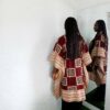 Liya Ankara Jacket (black and white combination with brown)