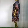 Liya Jacket by Mena Stiches (Colour, black and white combination with brown)
