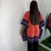 Liya Jacket by Mena Stiches (Red colour Ankara with a touch of White and Blue Asoke)